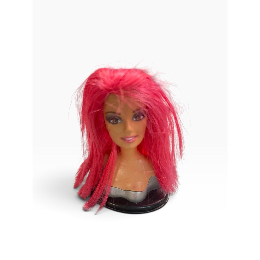 Barbie Fashionistas Swappin Styles Sassy Pink Hair Head HTF Replacement w/base
